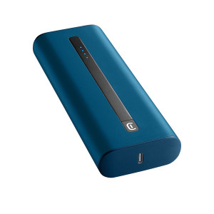 Зовнішній акумулятор Cellularline THUNDER 20000mAh Blue PD/20W QC/20W USB-C USB-A (PBNEWTANK20000B)